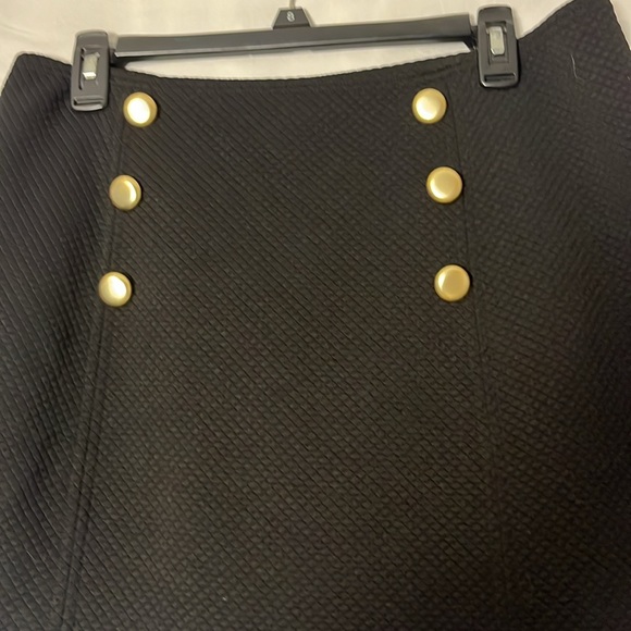 NWT Kensie retro style mini-skirt; quilted knit pattern with sailor buttons L - Picture 7 of 8